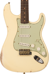 Guitarra eléctrica con forma de str. Fender Custom Shop 1959 Stratocaster #R133842 - Relic antique vintage white