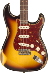 Guitarra eléctrica con forma de str. Fender Custom Shop 1961 Stratocaster #CZ575233 - Heavy relic 3-color sunburst