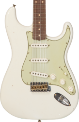 Guitarra eléctrica con forma de str. Fender Custom Shop 1962/63 Stratocaster #CZ565163 - Journeyman relic olympic white 