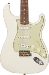 Guitarra eléctrica con forma de str. Fender Custom Shop 1962/63 Stratocaster #CZ565163 - Journeyman relic olympic white
