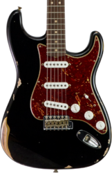 Guitarra eléctrica con forma de str. Fender Custom Shop 1963 Stratocaster #R143861 - Relic Black O. HLE Gold