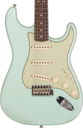 Guitarra eléctrica con forma de str. Fender Custom Shop 1964 Stratocaster #CZ579859 - Journey man relic aged surf green