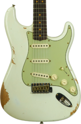 Guitarra eléctrica con forma de str. Fender Custom Shop 1964 L-Series Stratocaster #L11710 - Heavy Relic Olympic White
