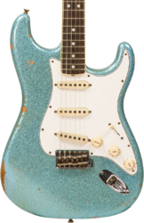 Guitarra eléctrica con forma de str. Fender Custom Shop 1965 Stratocaster #CZ548544 - Relic daphne blue sparkle