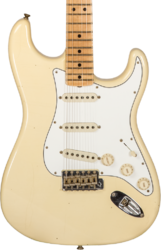 Guitarra eléctrica con forma de str. Fender Custom Shop 1969 Stratocaster #CZ576216 - Journeyman relic aged vintage white
