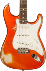 Guitarra eléctrica con forma de str. Fender Custom Shop 1969 Stratocaster #R132166 - Heavy relic candy tangerine