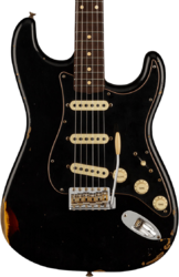Guitarra eléctrica con forma de str. Fender Custom Shop Dual-Mag II Stratocaster Ltd - Relic black over 3-color sunburst