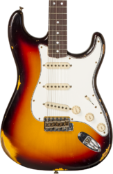 Guitarra eléctrica con forma de str. Fender Custom Shop Late 1964 Stratocaster #CZ569925 - Relic target 3-color sunburst