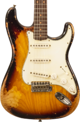 Guitarra eléctrica con forma de str. Fender Custom Shop Stratocaster 60's Masterbuilt Levi Perry #R132309 - Heavy Relic 2-Color Sunburst