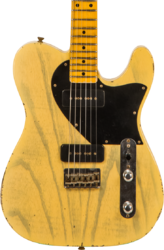 Guitarra eléctrica con forma de tel Fender Custom Shop 1950 Telecaster Masterbuilt Jason Smith #R116221 - Relic nocaster blonde