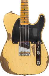 Guitarra eléctrica con forma de tel Fender Custom Shop 1952 Telecaster #R131382 - Heavy relic aged nocaster blonde