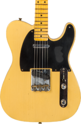 Guitarra eléctrica con forma de tel Fender Custom Shop 1953 Telecaster #R128606 - Journeyman relic aged nocaster blonde