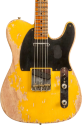 Guitarra eléctrica con forma de str. Fender Custom Shop 1953 Telecaster #R128654 - Super Heavy Relic Natural Blonde