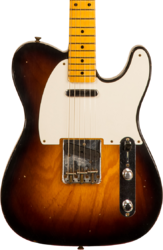 Guitarra eléctrica con forma de tel Fender Custom Shop 1955 Telecaster #CZ560649 - Relic wide fade 2-color sunburst