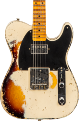 Guitarra eléctrica con forma de tel Fender Custom Shop 1957 Telecaster #R117579 - Heavy relic desert sand ov. sunburst