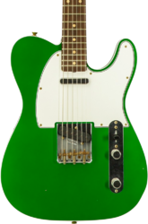 Guitarra eléctrica con forma de tel Fender Custom Shop Vintage Custom 1960 Telecaster #R147917 - Journeyman relic candy green