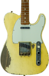 Guitarra eléctrica con forma de tel Fender Custom Shop 1960 Telecaster Masterbuilt Dale Wilson #CZ547696 - Heavy Relic Aged Vintage White