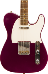 Guitarra eléctrica con forma de tel Fender Custom Shop 1960 Telecaster Custom #CZ549121 - Journeyman relic purple metallic