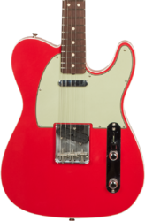 Guitarra eléctrica con forma de tel Fender Custom Shop 1963 Telecaster #R127693 - Closet classic fiesta red