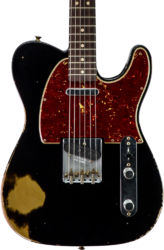 Guitarra eléctrica con forma de tel Fender Custom Shop 1963 Telecaster #R143447 - Black Over HLE Gold