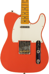 Guitarra eléctrica con forma de tel Fender Custom Shop 50s Twisted Tele Custom #R131746 - Journeyman relic tahitian coral