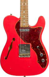 Guitarra eléctrica semi caja Fender Custom Shop '60s Tele Thinline Ltd #CZ544990 - Journeyman relic fiesta red 