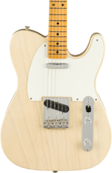 Guitarra eléctrica con forma de tel Fender Custom Shop Vintage Custom 1958 Top-Load Telecaster - Nos aged white blonde
