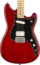 Guitarra electrica retro rock Fender Player Duo-Sonic HS (MEX, MN) - Crimson red transparent