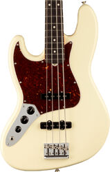 Bajo eléctrico de cuerpo sólido Fender American Professional II Jazz Bass Zurdo (USA, RW) - Olympic white