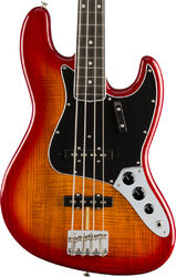 Bajo eléctrico de cuerpo sólido Fender Rarities Flame Ash Top Jazz Bass (USA, EB) - Plasma red burst