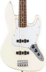 Bajo eléctrico de cuerpo sólido Fender Standard Jazz Bass (LAU) - Olympic white