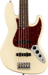 Bajo eléctrico de cuerpo sólido Fender American Professional II Jazz Bass V (USA, RW) - Olympic white