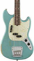Bajo eléctrico para niños Fender Justin Meldal-Johnsen JMJ Road Worn Mustang Bass (MEX, RW) - Faded daphne blue