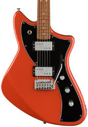 Guitarra electrica retro rock Fender Player Plus Meteora HH (MEX, MN) - Fiesta red