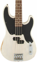Bajo eléctrico de cuerpo sólido Fender Mike Dirnt Road Worn Precision Bass (MEX, RW) - White blonde