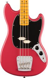 Bajo eléctrico de cuerpo sólido Fender American Professional Classic Mustang Bass (USA, MN) - Faded Dakota Red