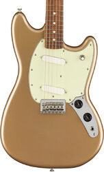 Guitarra electrica retro rock Fender Player Mustang (MEX, PF) - Firemist gold
