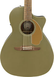 Guitarra folk Fender Newporter Player (WAL) - Olive satin