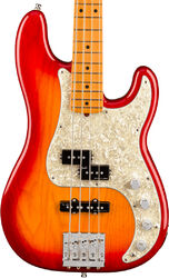 Bajo eléctrico de cuerpo sólido Fender American Ultra Precision Bass (USA, MN) - Plasma red burst