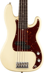 Bajo eléctrico de cuerpo sólido Fender American Professional II Precision Bass V (USA, RW) - Olympic white