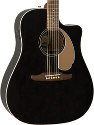 Guitarra folk Fender Redondo Player - Jetty black