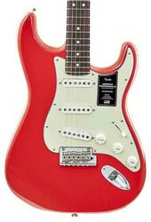 Guitarra eléctrica con forma de str. Fender American Professional II Stratocaster Roasted Neck Ltd (USA) - Fiesta red
