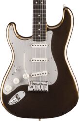 Guitarra eléctrica con forma de str. Fender American Ultra II Stratocaster HSS LH (USA, EB) - Texas tea