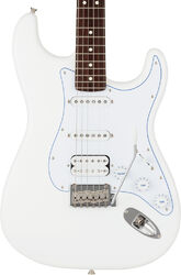 Guitarra eléctrica con forma de str. Fender Made in Japan Hybrid II Stratocaster HSS (RW) - White