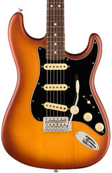 Guitarra eléctrica con forma de str. Fender American Performer Timber Stratocaster FSR Ltd (USA, RW) - Satin honey burst