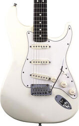 Guitarra eléctrica con forma de str. Fender Jeff Beck Stratocaster (USA, RW) - Olympic white