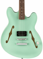 Guitarra eléctrica semi caja Fender Tom DeLonge Starcaster - Satin surf green