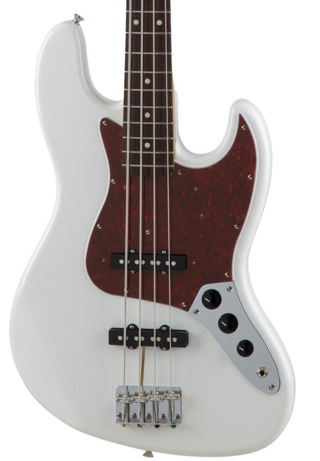 Bajo eléctrico de cuerpo sólido Fender Made in Japan Traditional II 60s Jazz Bass (RW) - Olympic white