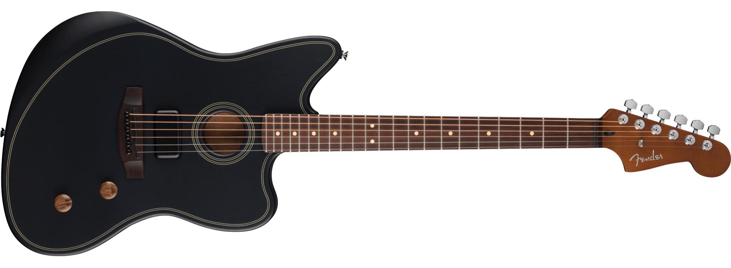Guitarra folk Fender Acoustasonic Standard Jazzmaster (RW) - Black