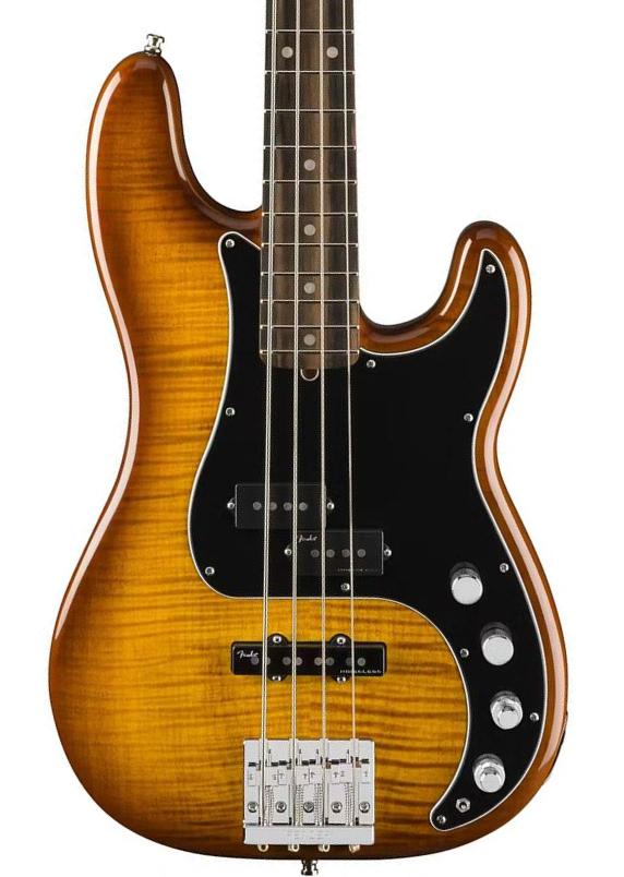 Bajo eléctrico de cuerpo sólido Fender American Ultra Precision Bass Ltd (USA, EB) - Tiger's eye